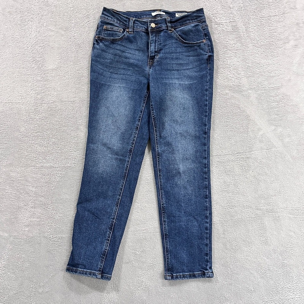 Kensie Jeans Womens  8/29  The Effortless Skinny Crop Stretch‎ Blue Denim
